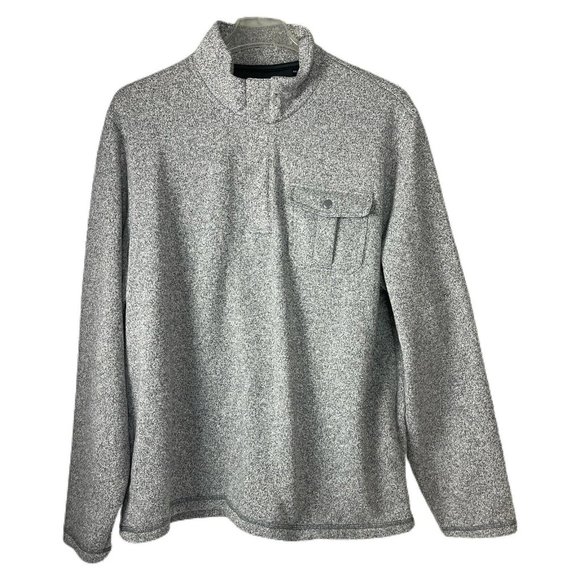 Chaps Other - Chaps Men's Gray Heather 1/4 Zip Fleece Pullover NWT Size XXL